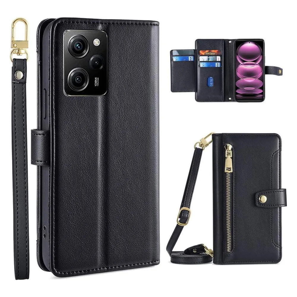 Cover-Discount Xiaomi Poco X5 Pro - Wallet Etui Hülle schwarz