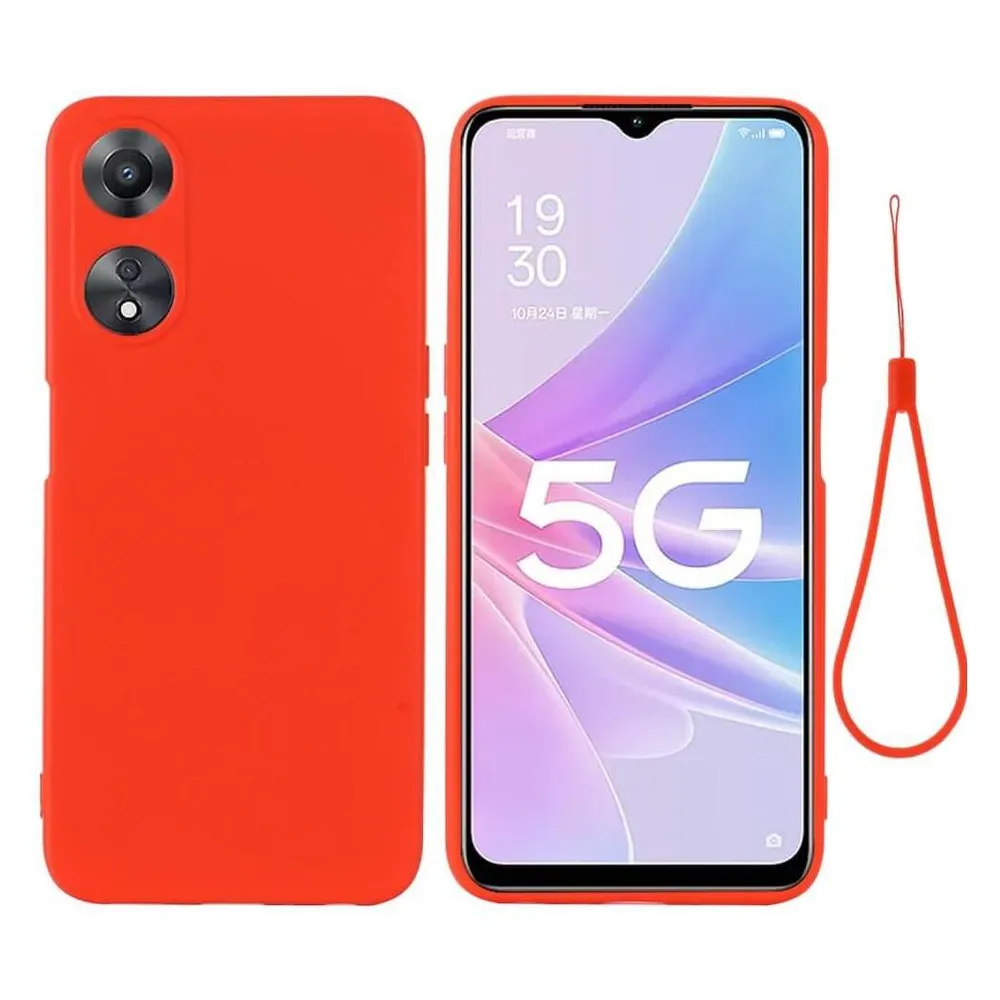 Cover-Discount OPPO A58 5G / A78 5G - Silikon Gummi Hülle rot