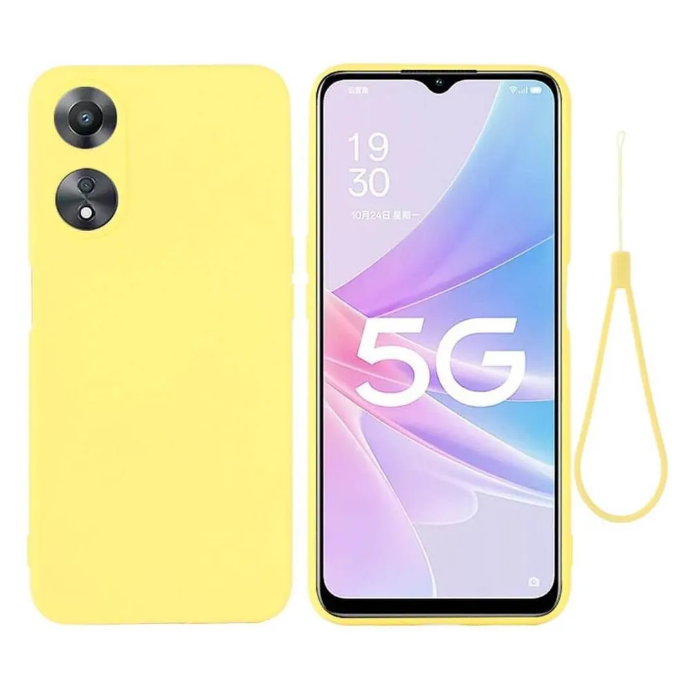 Cover-Discount OPPO A58 5G / A78 5G - Silikon Gummi Hülle gelb