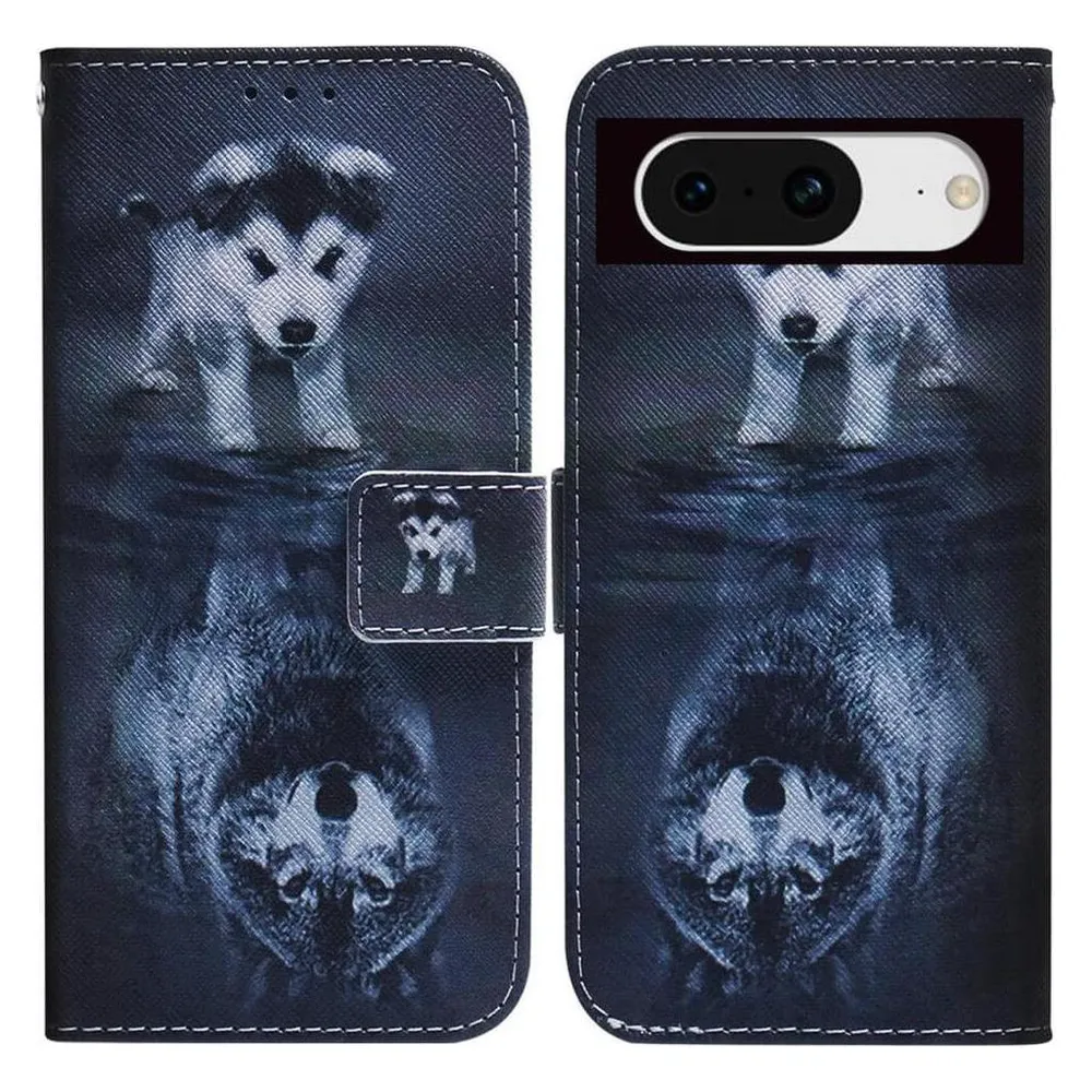 Cover-Discount Google Pixel 8 - Leder Hülle Wolf