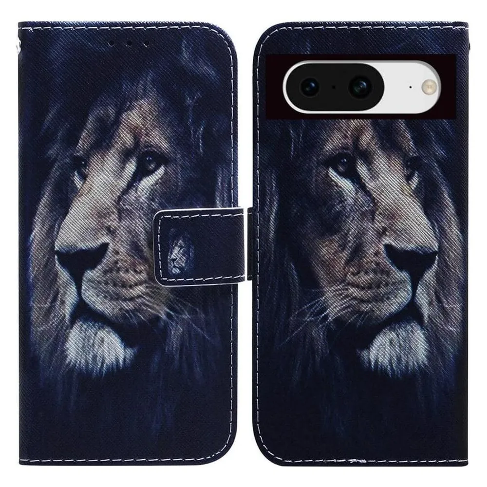 Cover-Discount Google Pixel 8 - Leder Hülle Löwe