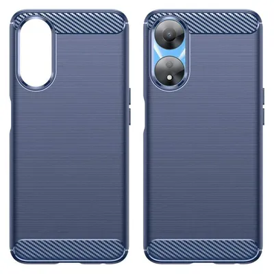 Cover-Discount OPPO A58 5G / A78 5G - Metall Carbon Look Hülle blau
