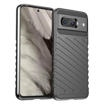 Cover-Discount Google Pixel 8 - Textur Gummi Hülle schwarz