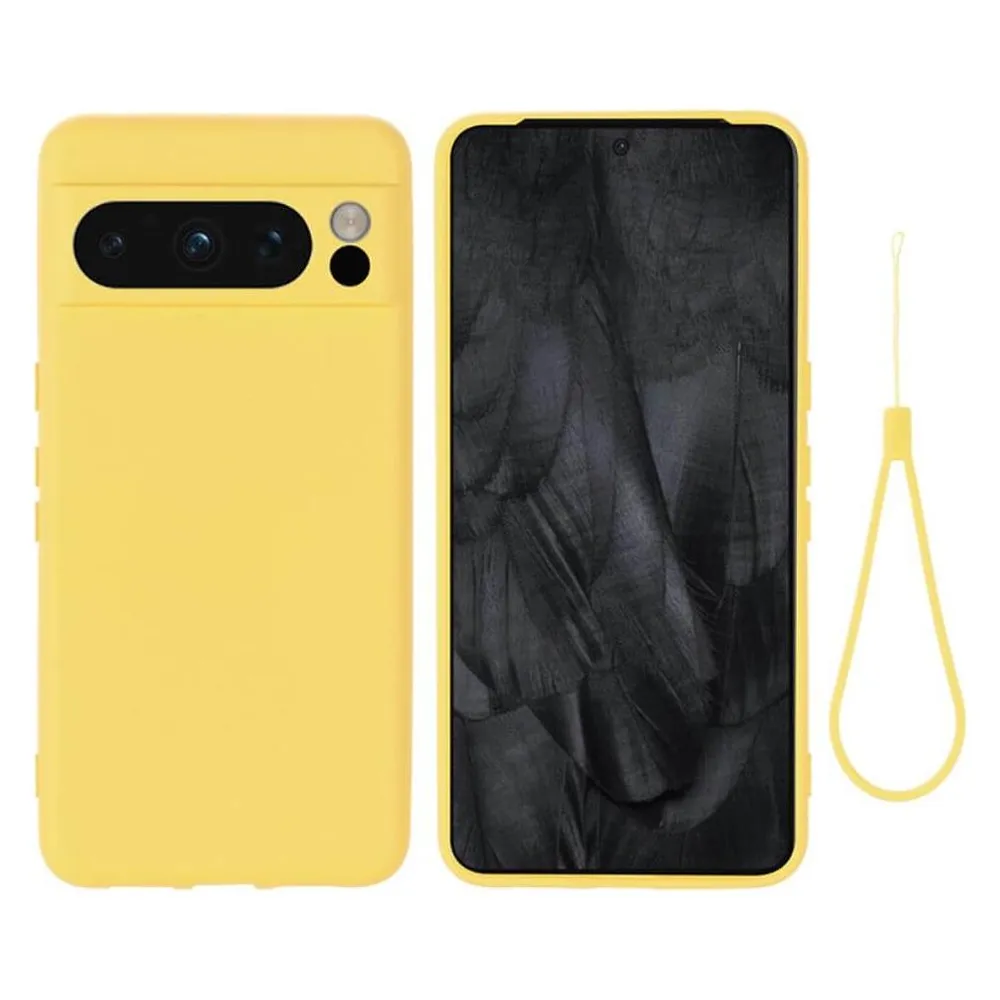 Cover-Discount Google Pixel 8 Pro - Silikon Gummi Hülle gelb