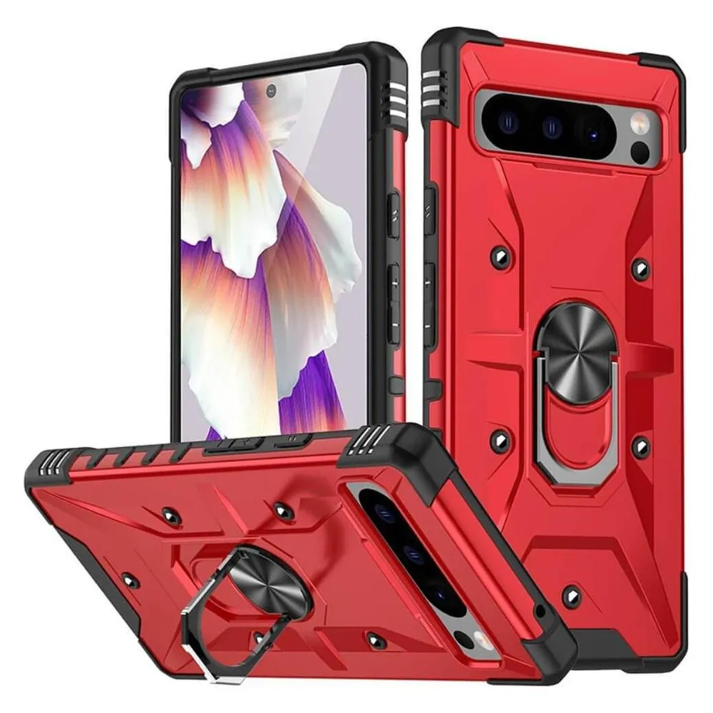 Cover-Discount Google Pixel 8 Pro - Armor Case mit Kickstand rot
