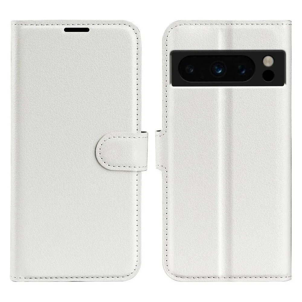 Cover-Discount Google Pixel 8 Pro - Leder Etui Hülle weiss