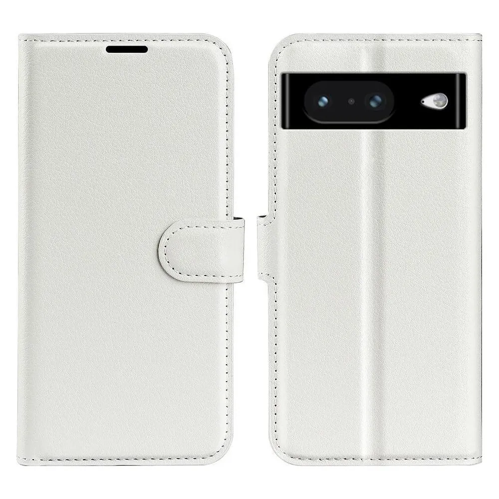 Cover-Discount Google Pixel 8 - Leder Etui Hülle weiss