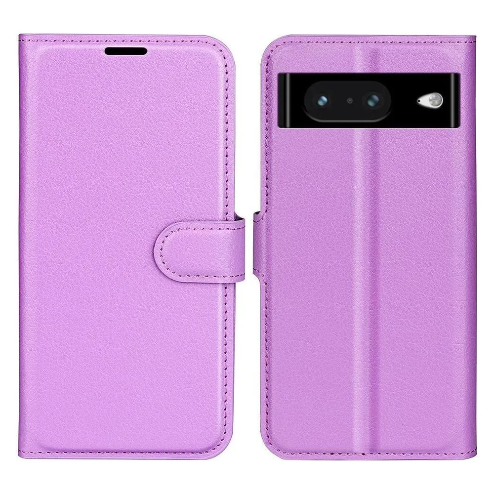 Cover-Discount Google Pixel 8 - Leder Etui Hülle violett