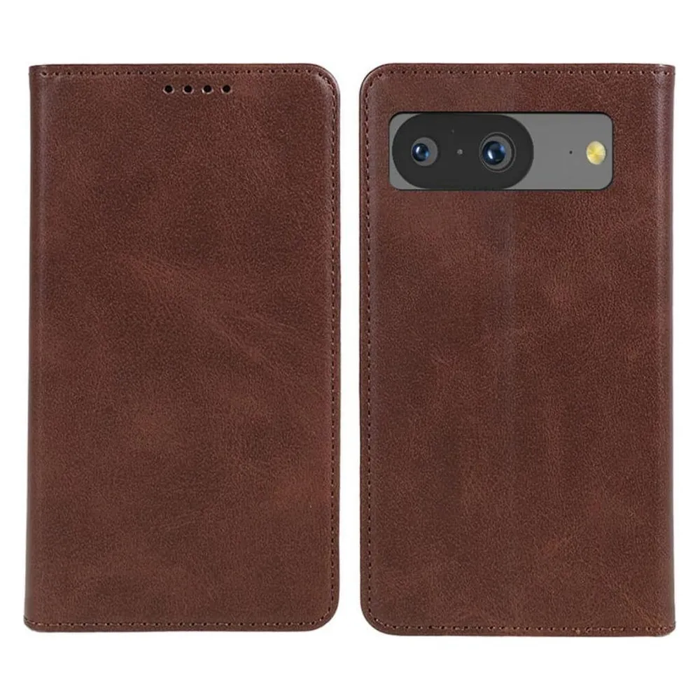 Cover-Discount Google Pixel 8 - Stand Flip Case Hülle braun