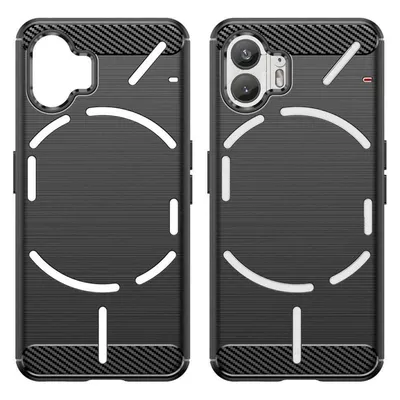 Cover-Discount Nothing Phone (2) - Metall Carbon Look Hülle schwarz (Nothing Phone (2))