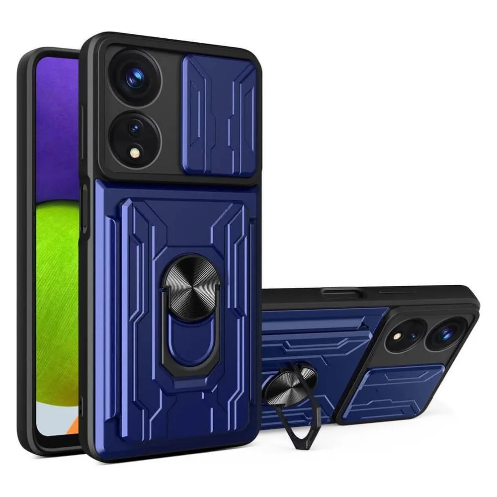 Cover-Discount OPPO A58 5G / A78 5G - Armor Case mit Kickstand blau-Copy
