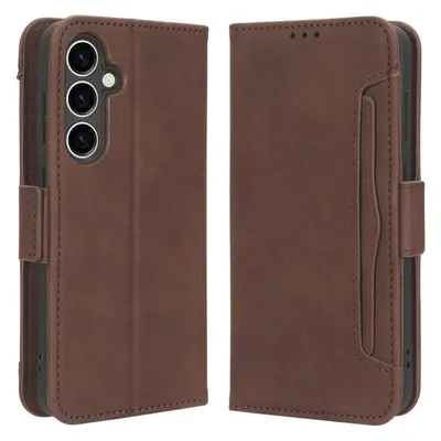 Cover-Discount Galaxy S23 FE - Etui mit vielen Kartenfächer braun