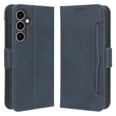 Cover-Discount Galaxy S23 FE - Etui mit vielen Kartenfächer blau