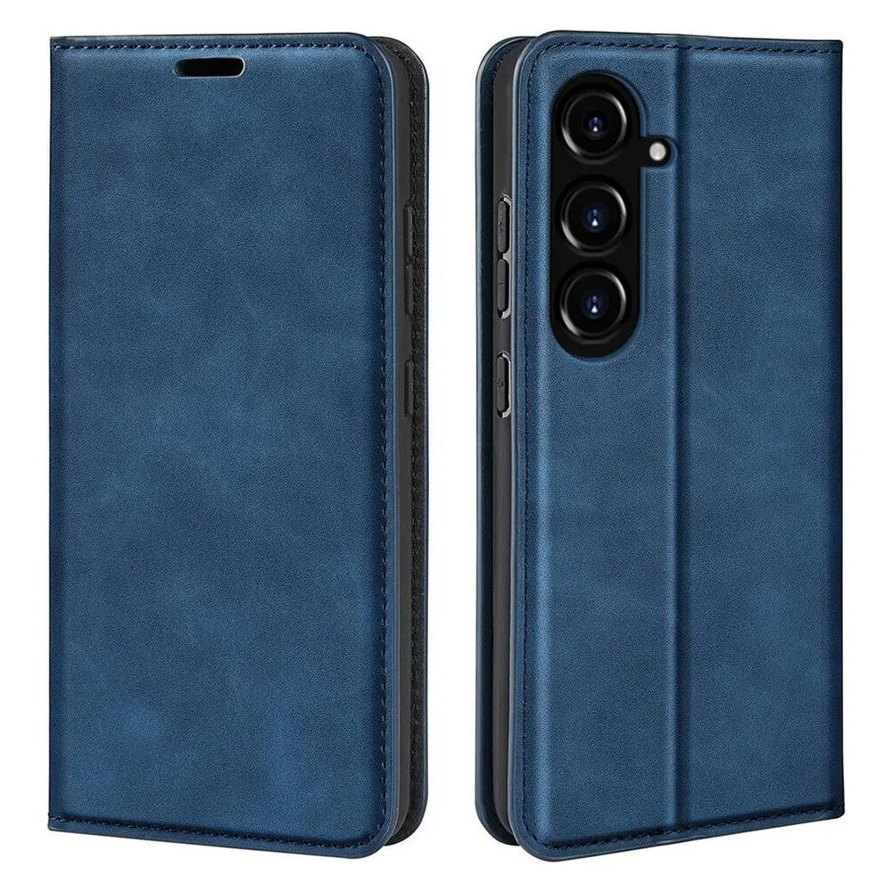 Cover-Discount Galaxy S23 FE - Stand Flip Case Hülle blau