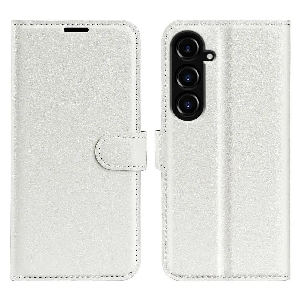 Cover-Discount Galaxy S23 FE - Leder Etui Hülle weiss