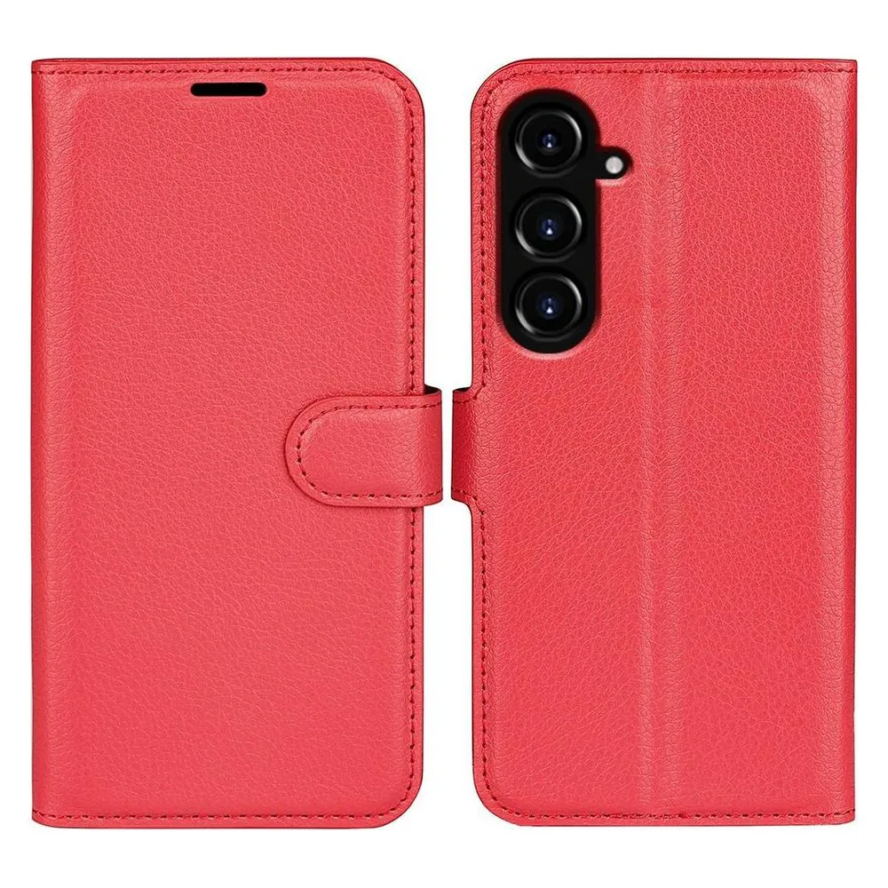 Cover-Discount Galaxy S23 FE - Leder Etui Hülle rot
