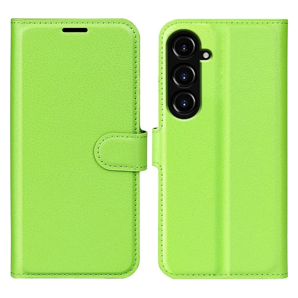 Cover-Discount Galaxy S23 FE - Leder Etui Hülle grün