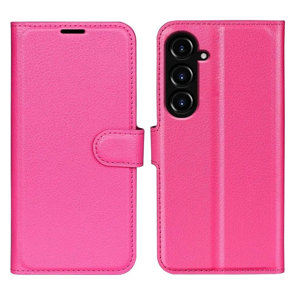 Cover-Discount Galaxy S23 FE - Leder Etui Hülle pink