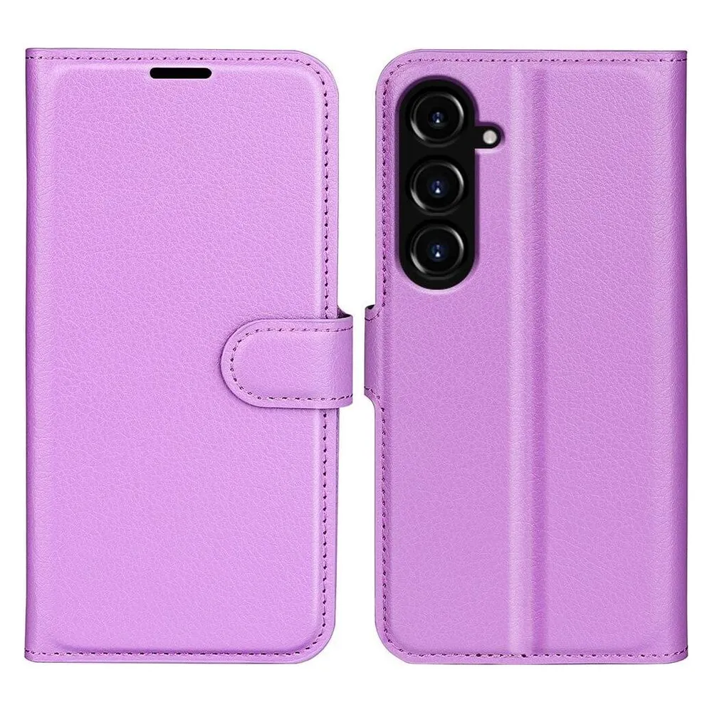 Cover-Discount Galaxy S23 FE - Leder Etui Hülle violett