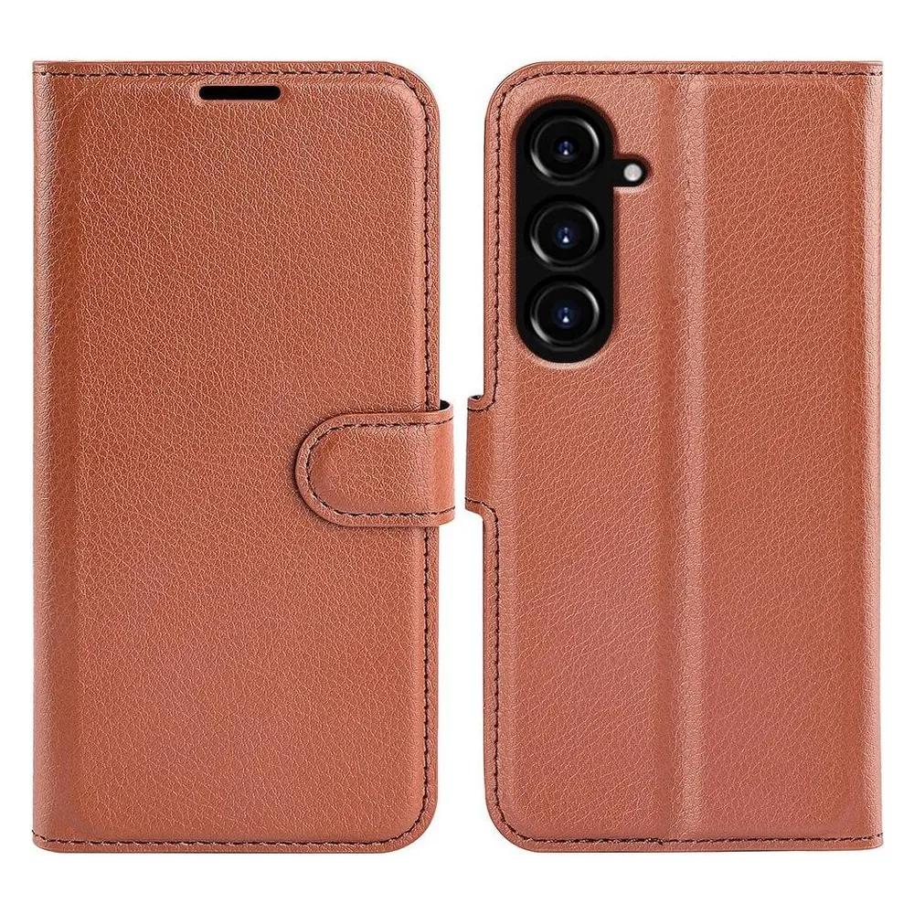 Cover-Discount Galaxy S23 FE - Leder Etui Hülle braun
