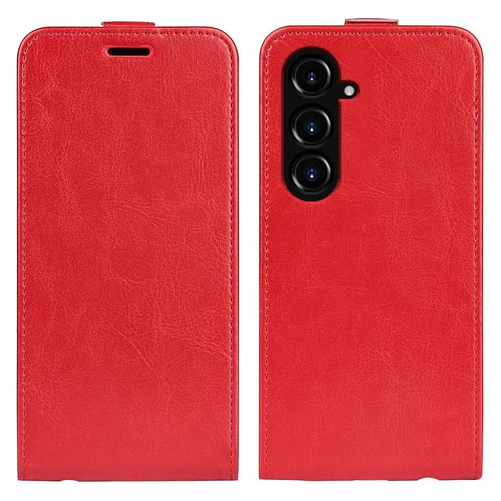 Cover-Discount Galaxy S23 FE - Klassisches Flip Case vertikal rot