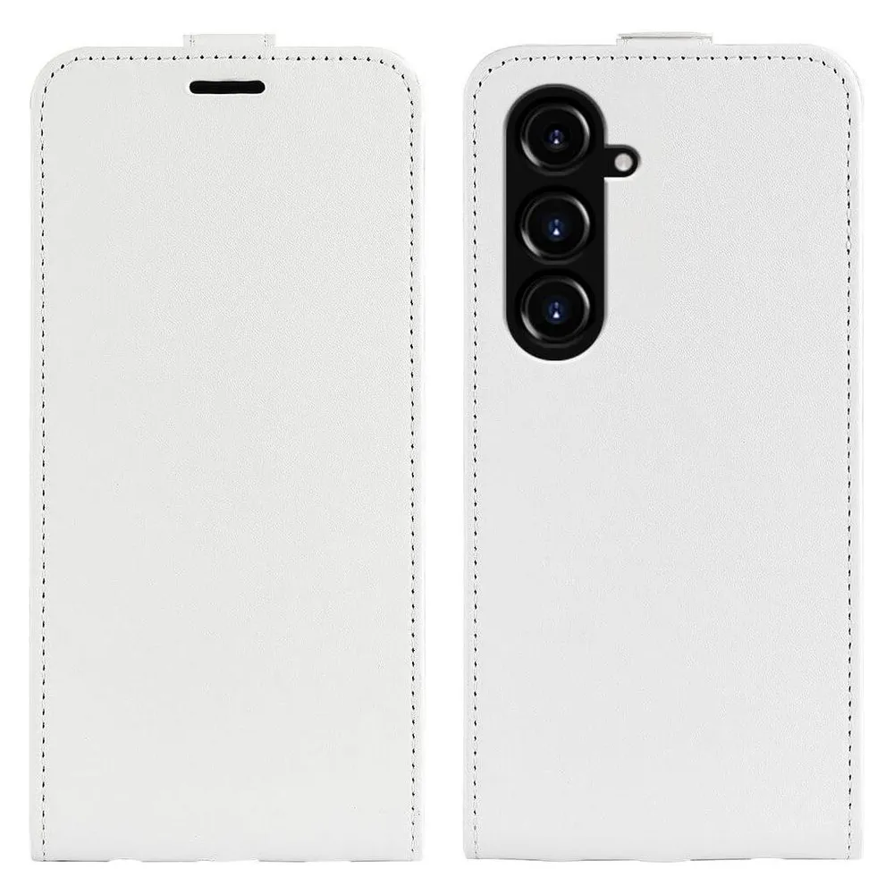 Cover-Discount Galaxy S23 FE - Klassisches Flip Case vertikal weiss