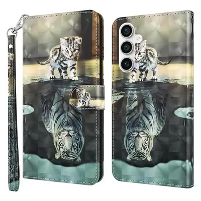 Cover-Discount Galaxy S23 FE - Etui Glitzer Effekt Katze