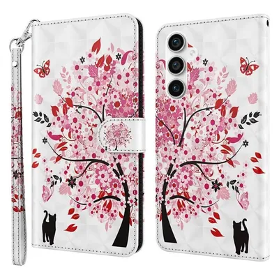 Cover-Discount Galaxy S23 FE - Etui Glitzer Effekt Baum rosa