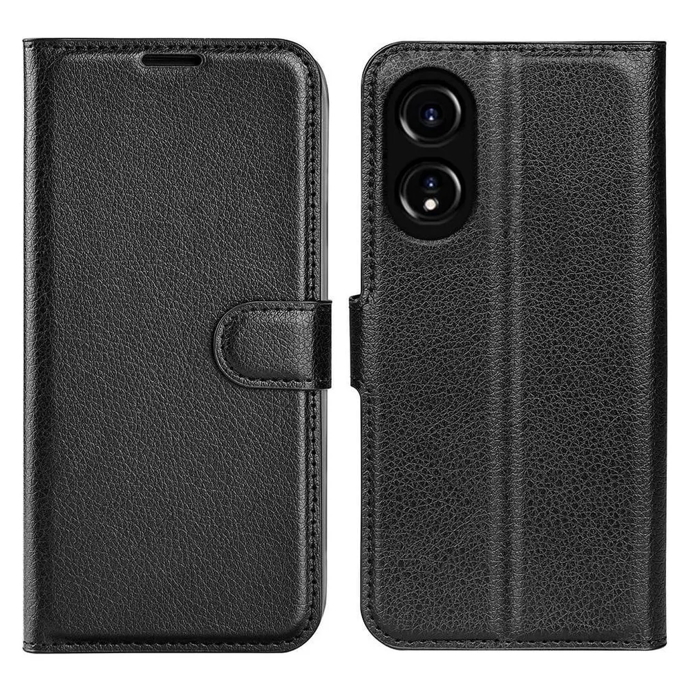 Cover-Discount OPPO A78 4G - Leder Etui Hülle schwarz