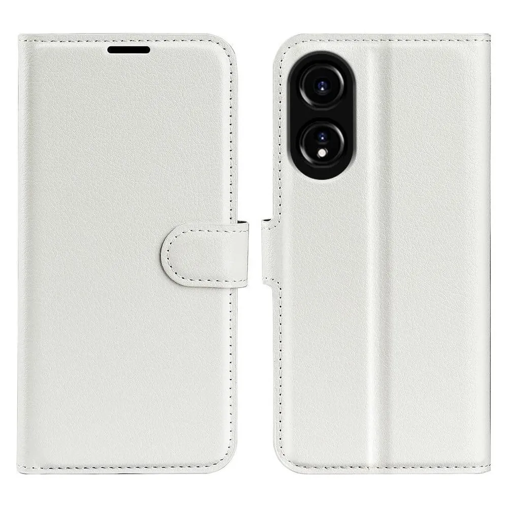 Cover-Discount OPPO A78 4G - Leder Etui Hülle weiss