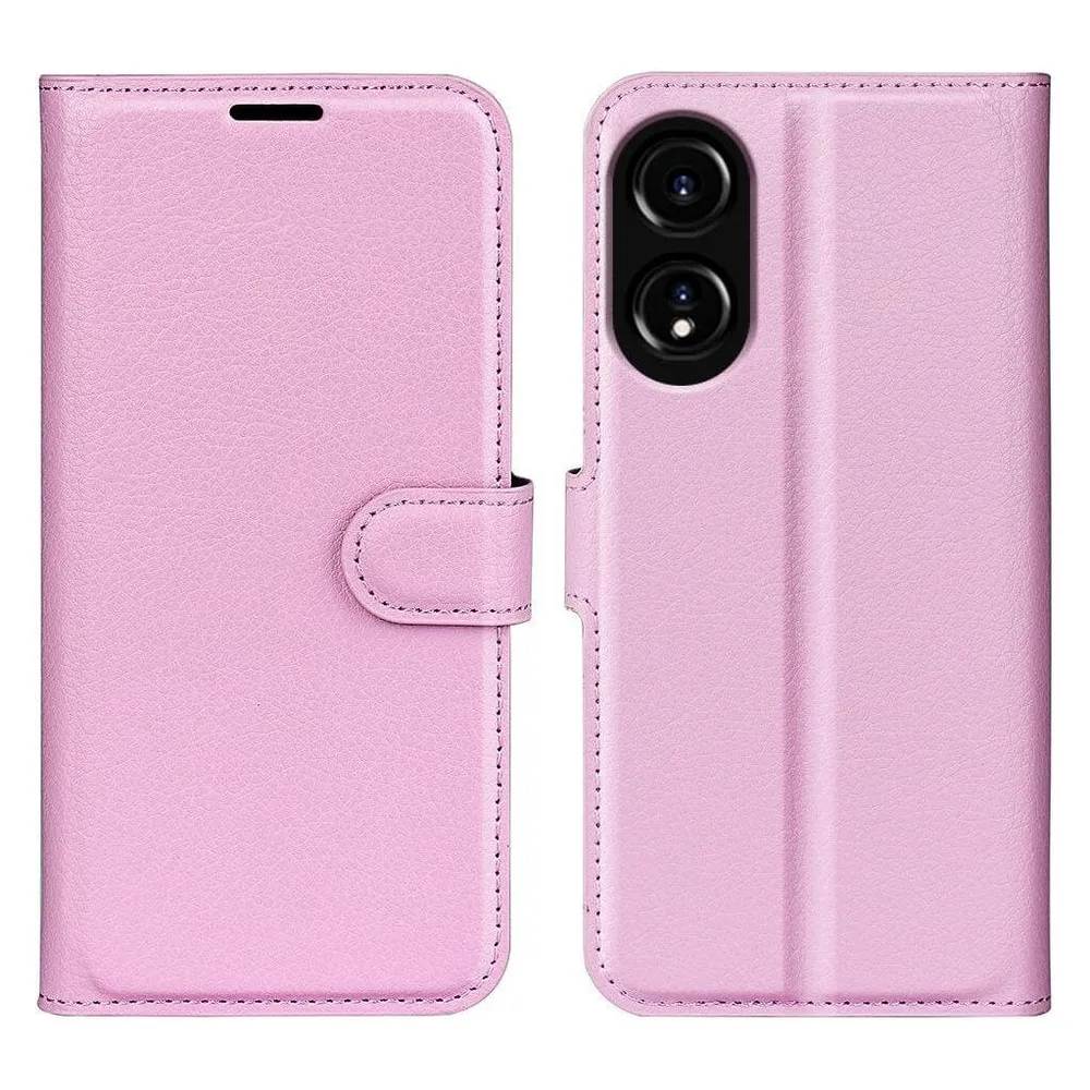 Cover-Discount OPPO A78 4G - Leder Etui Hülle rosa