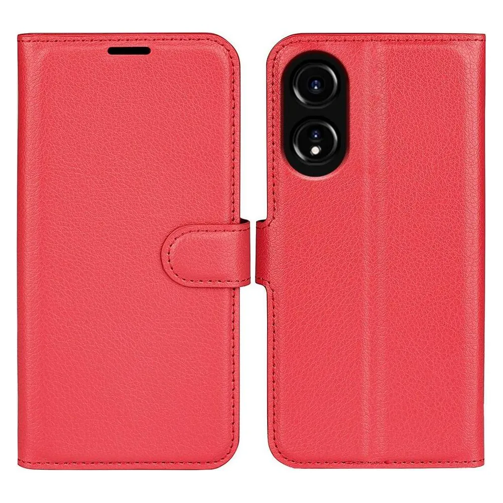 Cover-Discount OPPO A78 4G - Leder Etui Hülle rot