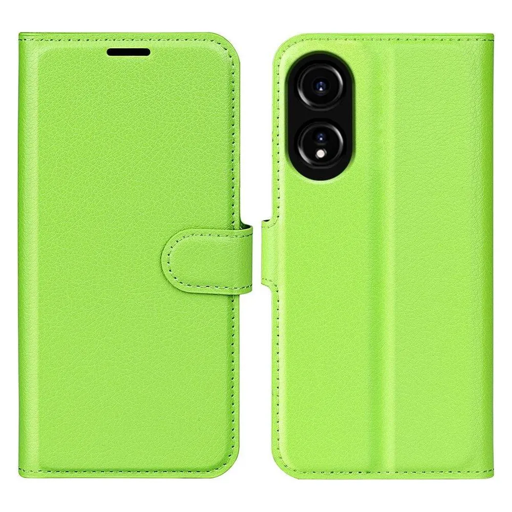 Cover-Discount OPPO A78 4G - Leder Etui Hülle grün