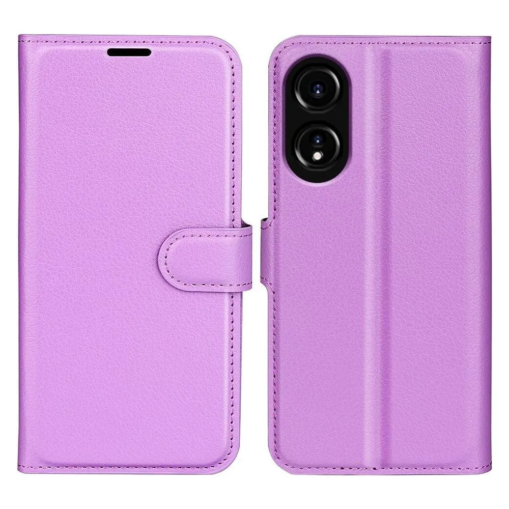 Cover-Discount OPPO A78 4G - Leder Etui Hülle violett