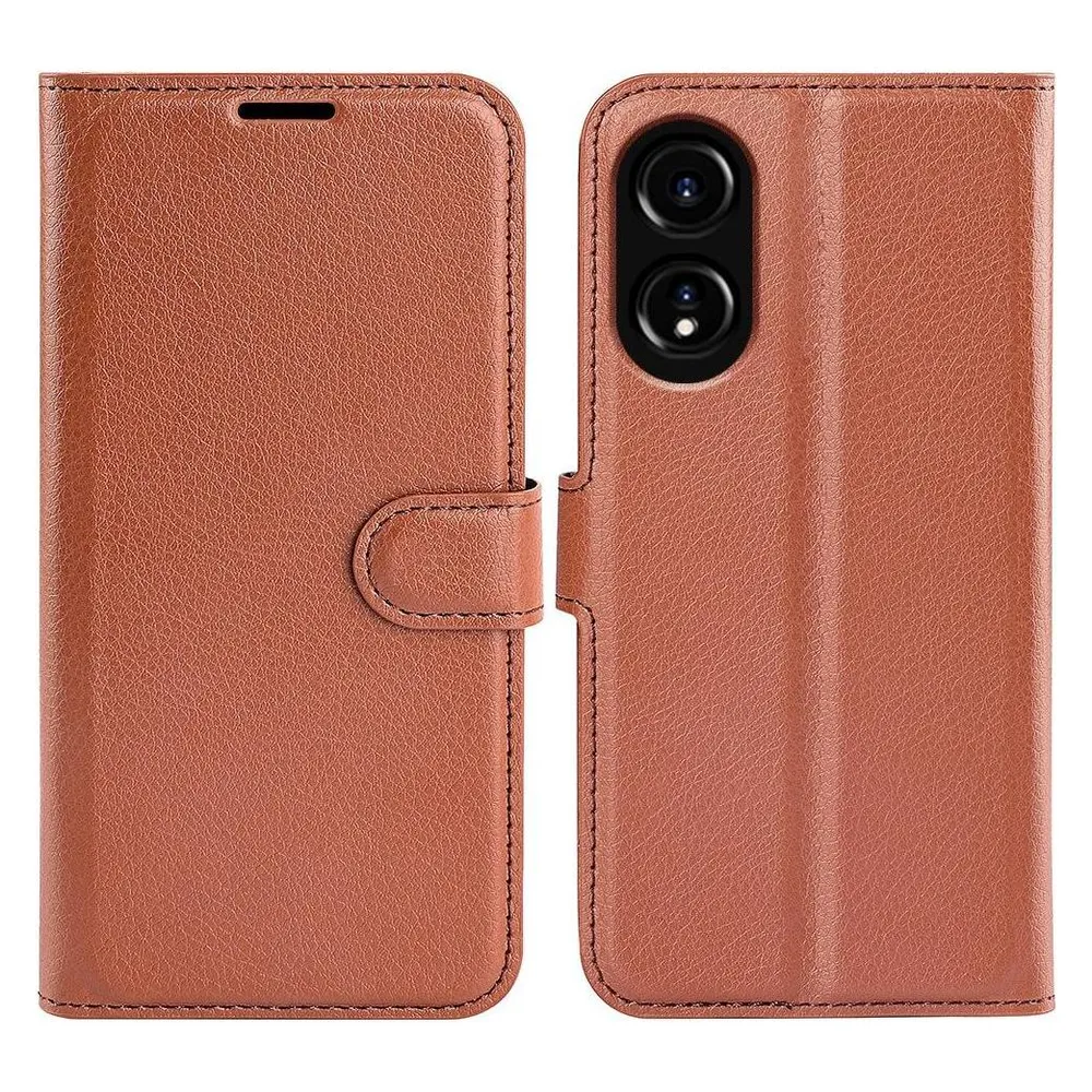 Cover-Discount OPPO A78 4G - Leder Etui Hülle braun