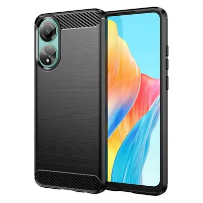 Cover-Discount OPPO A78 4G - Metall Carbon Look Hülle schwarz