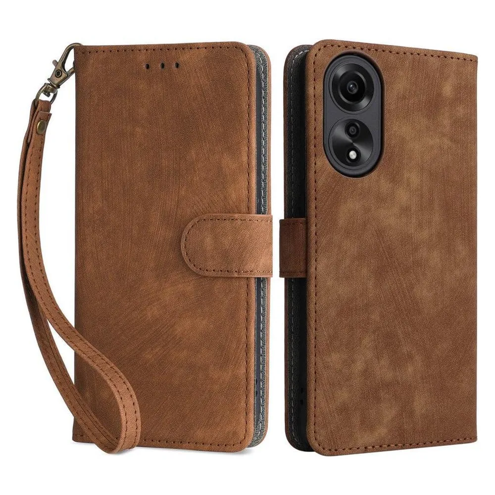 Cover-Discount OPPO A78 4G - Etui mit RFID Blocker braun