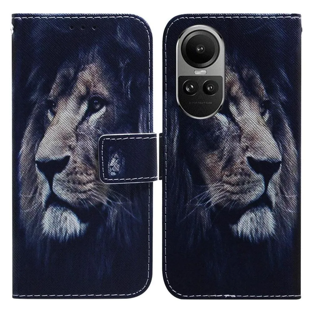 Cover-Discount OPPO Reno10 / 10 Pro - Leder Hülle Löwe