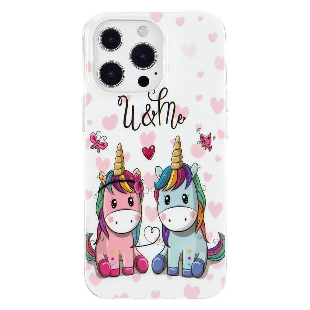 Cover-Discount iPhone 15 Pro Max - Nachtleuchtende Silikon Hülle Einhorn