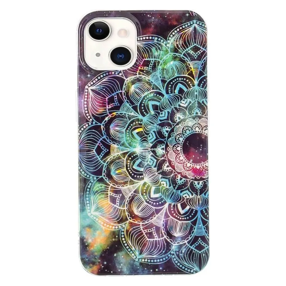 Cover-Discount iPhone 15 Plus - Nachtleuchtende Silikon Hülle Mandala