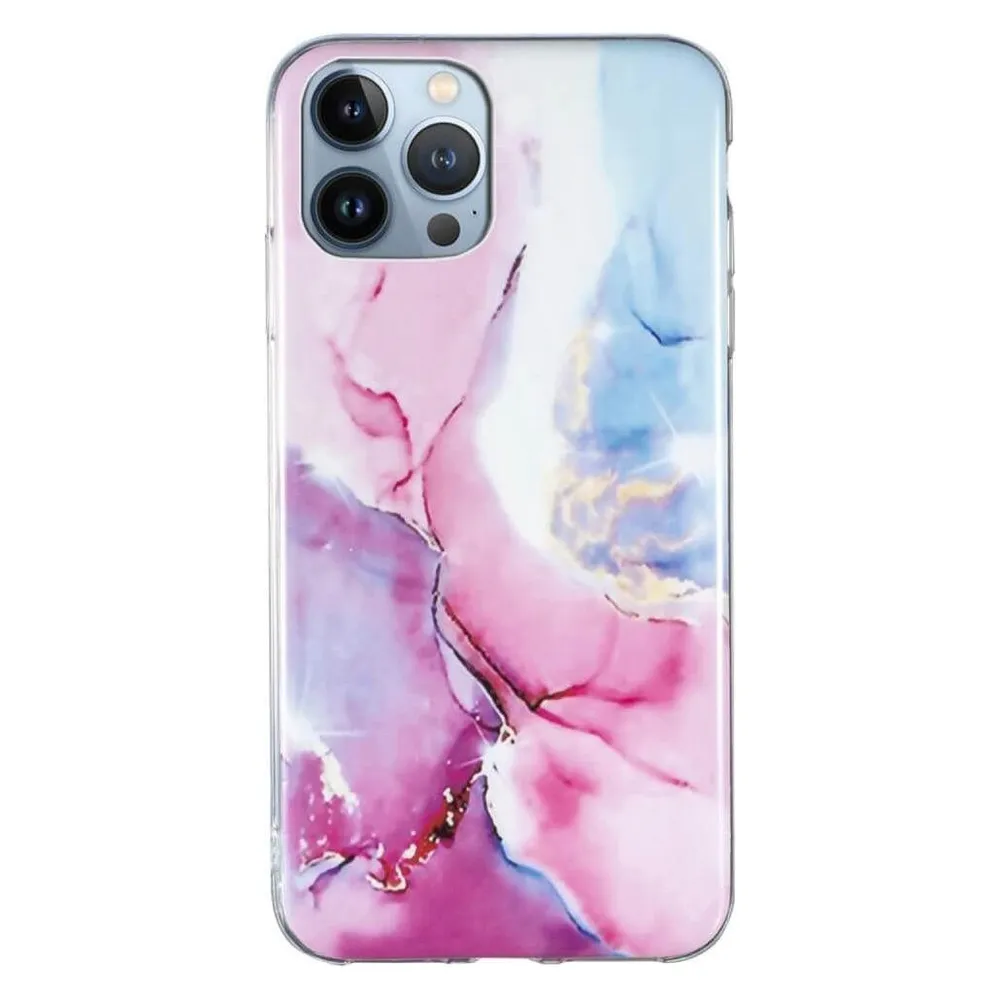 Cover-Discount iPhone 15 Pro - Silikon Gummi Case Rose Marble