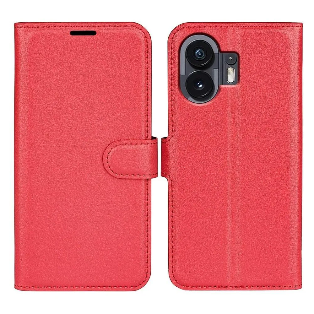 Cover-Discount Nothing Phone (2) - Leder Etui Hülle rot (Nothing Phone (2))