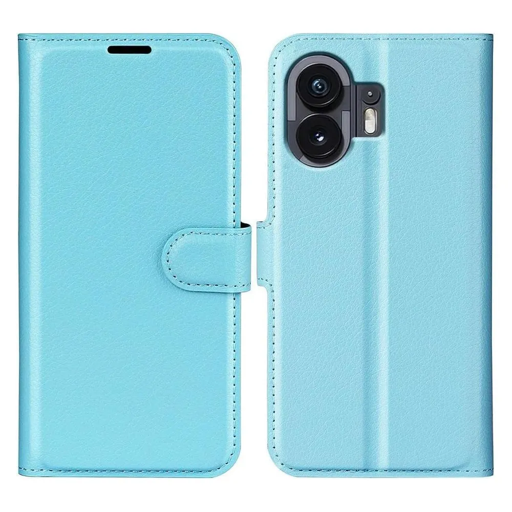 Cover-Discount Nothing Phone (2) - Leder Etui Hülle blau (Nothing Phone (2))