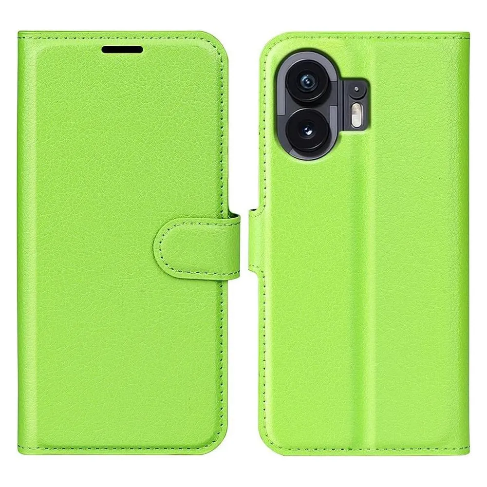 Cover-Discount Nothing Phone (2) - Leder Etui Hülle grün (Nothing Phone (2))