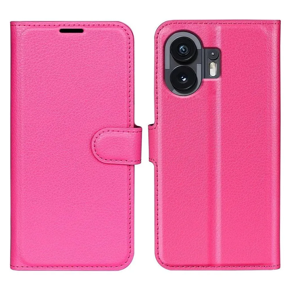 Cover-Discount Nothing Phone (2) - Leder Etui Hülle pink (Nothing Phone (2))