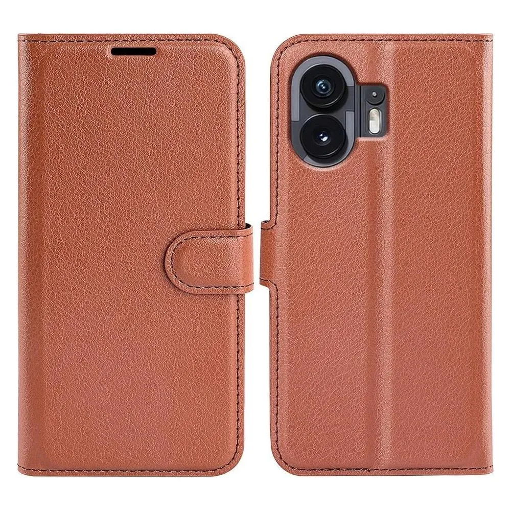 Cover-Discount Nothing Phone (2) - Leder Etui Hülle braun (Nothing Phone (2))