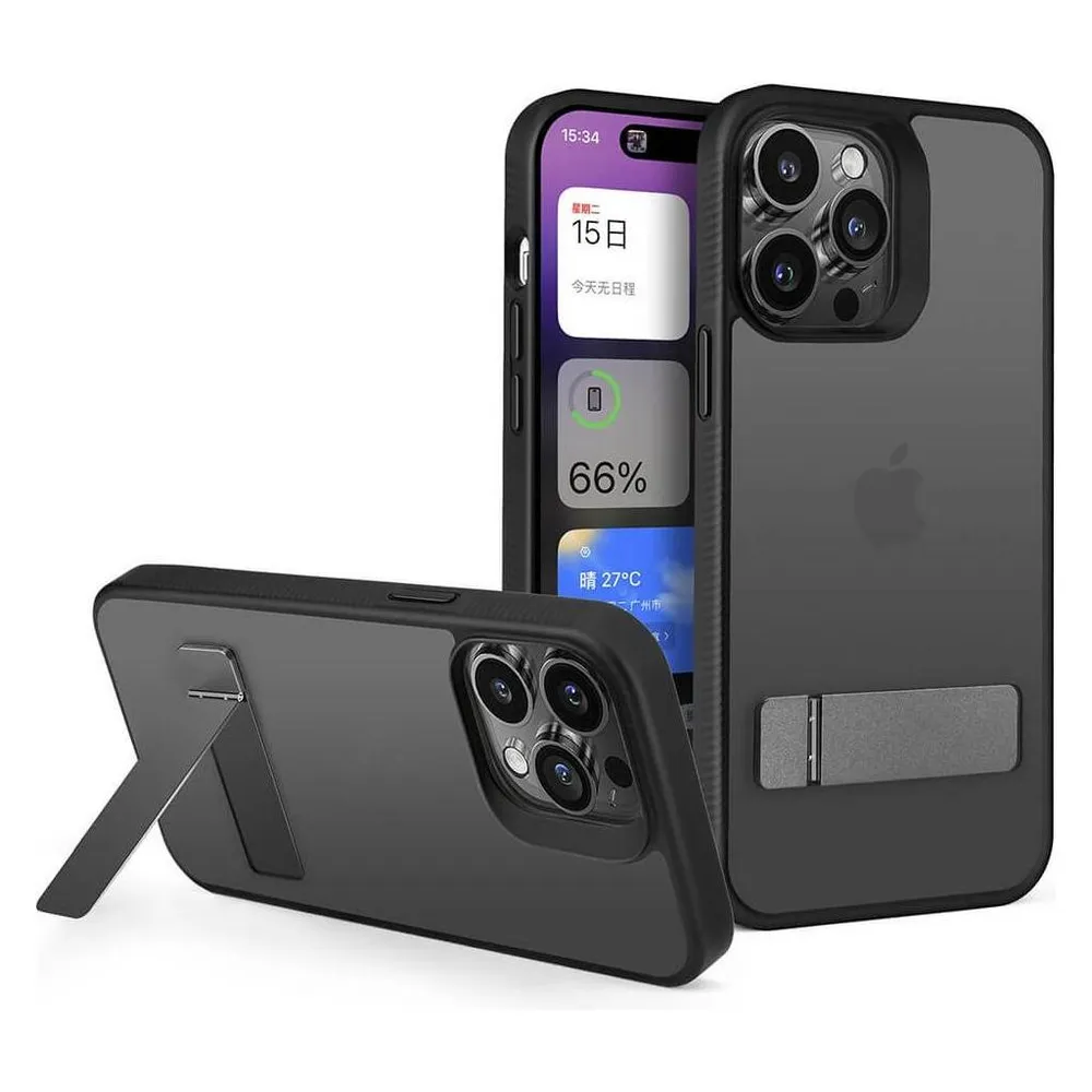 Cover-Discount iPhone 15 Plus - G Style Backcase mit Kickstand schwarz