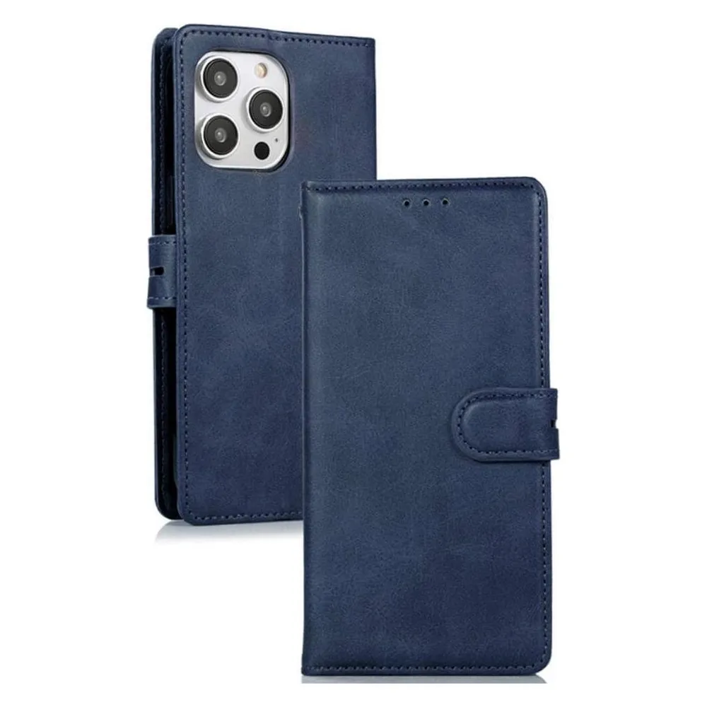 Cover-Discount iPhone 15 Pro Max - Premium Handyhülle Etui dunkelblau