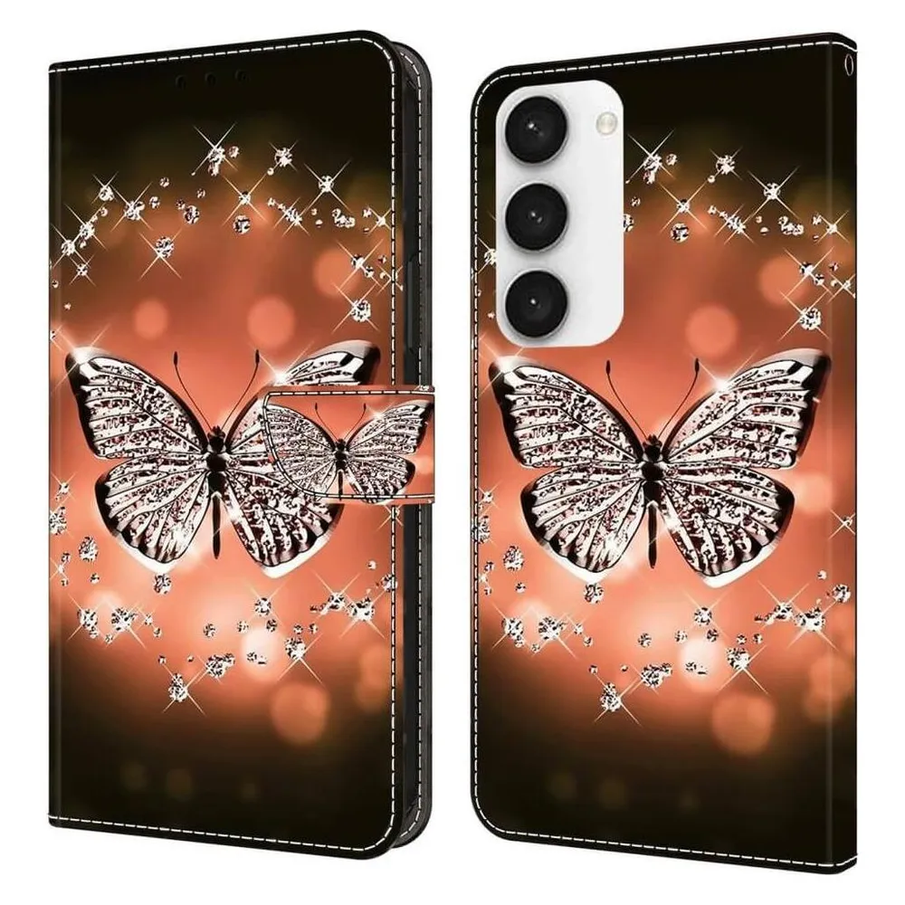 Cover-Discount Galaxy S23 FE - 3D-Effekt Hülle Etui Crystal Butterfly