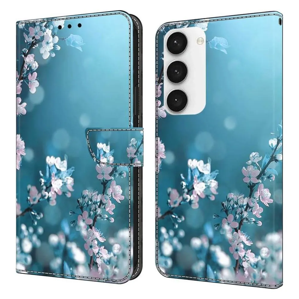 Cover-Discount Galaxy S23 FE - 3D-Effekt Hülle Etui Pflaumenblüte